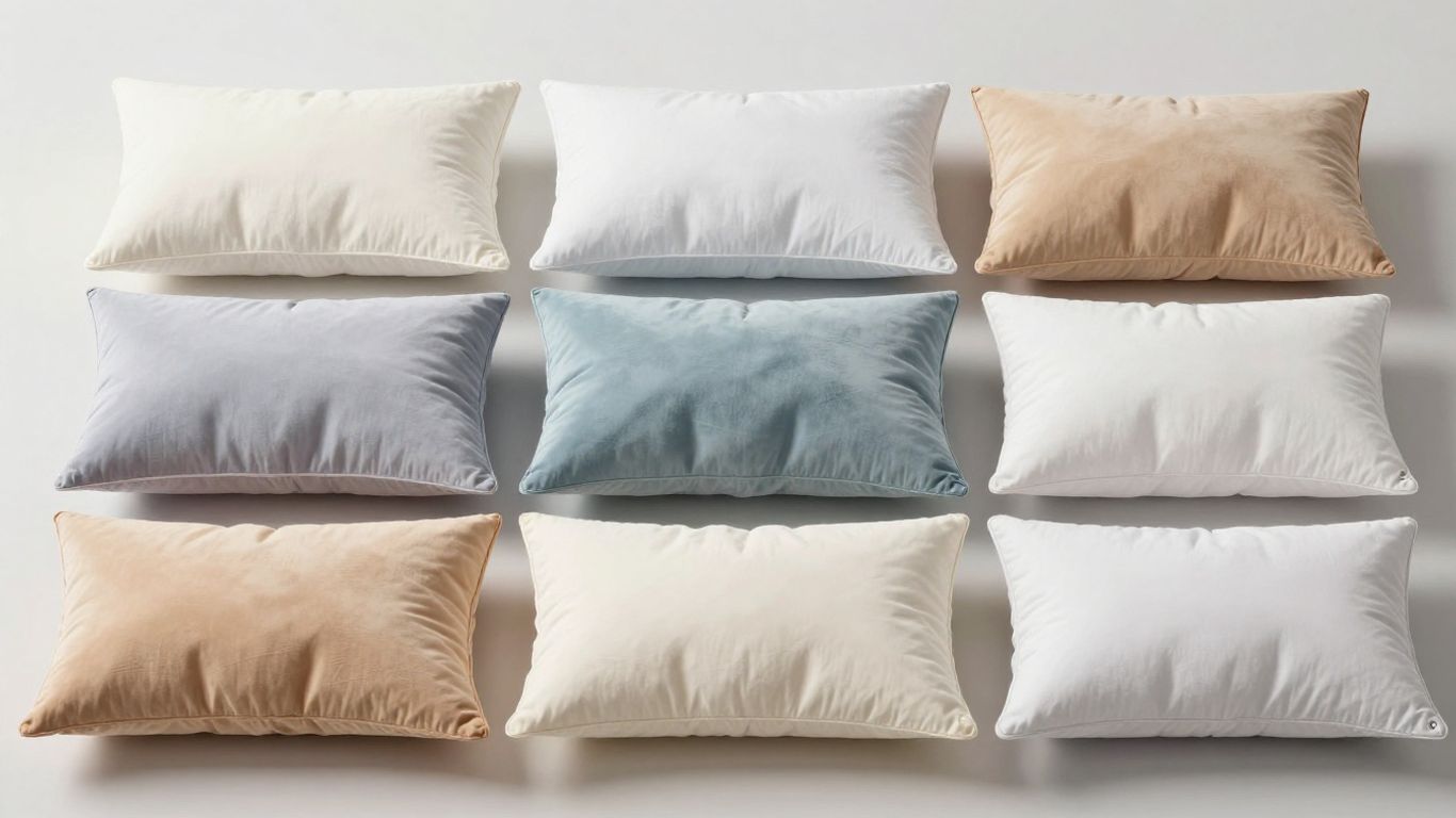 Various comfortable pillows for sale at Walmart.