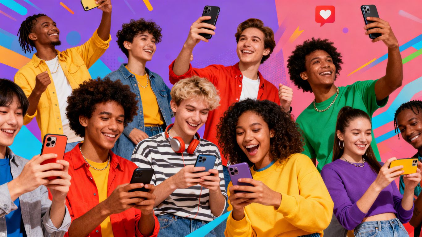 People using Instagram Reels on their phones.