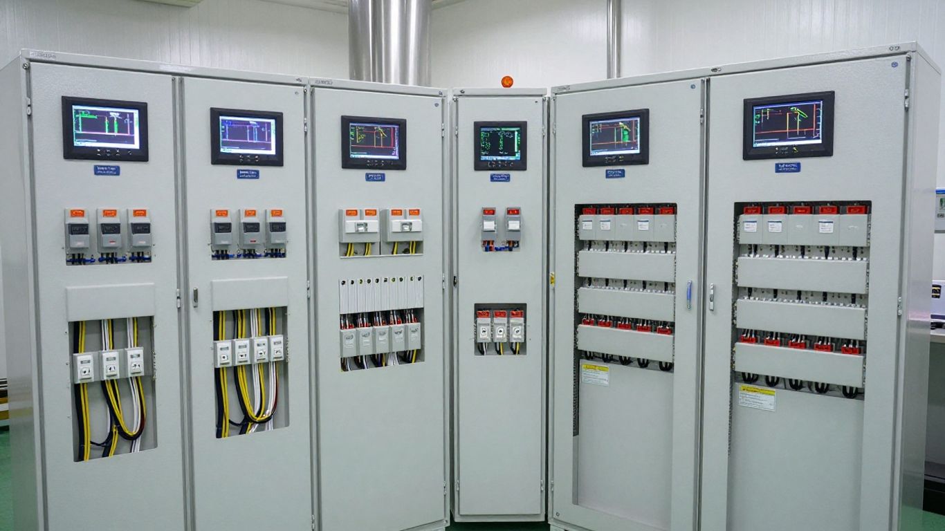 An industrial electrical system with smart energy monitoring components