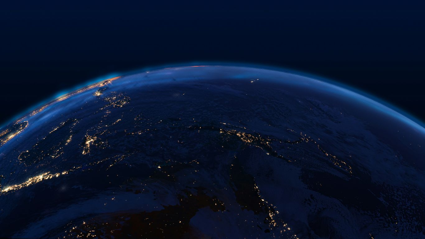 a view of the earth from space