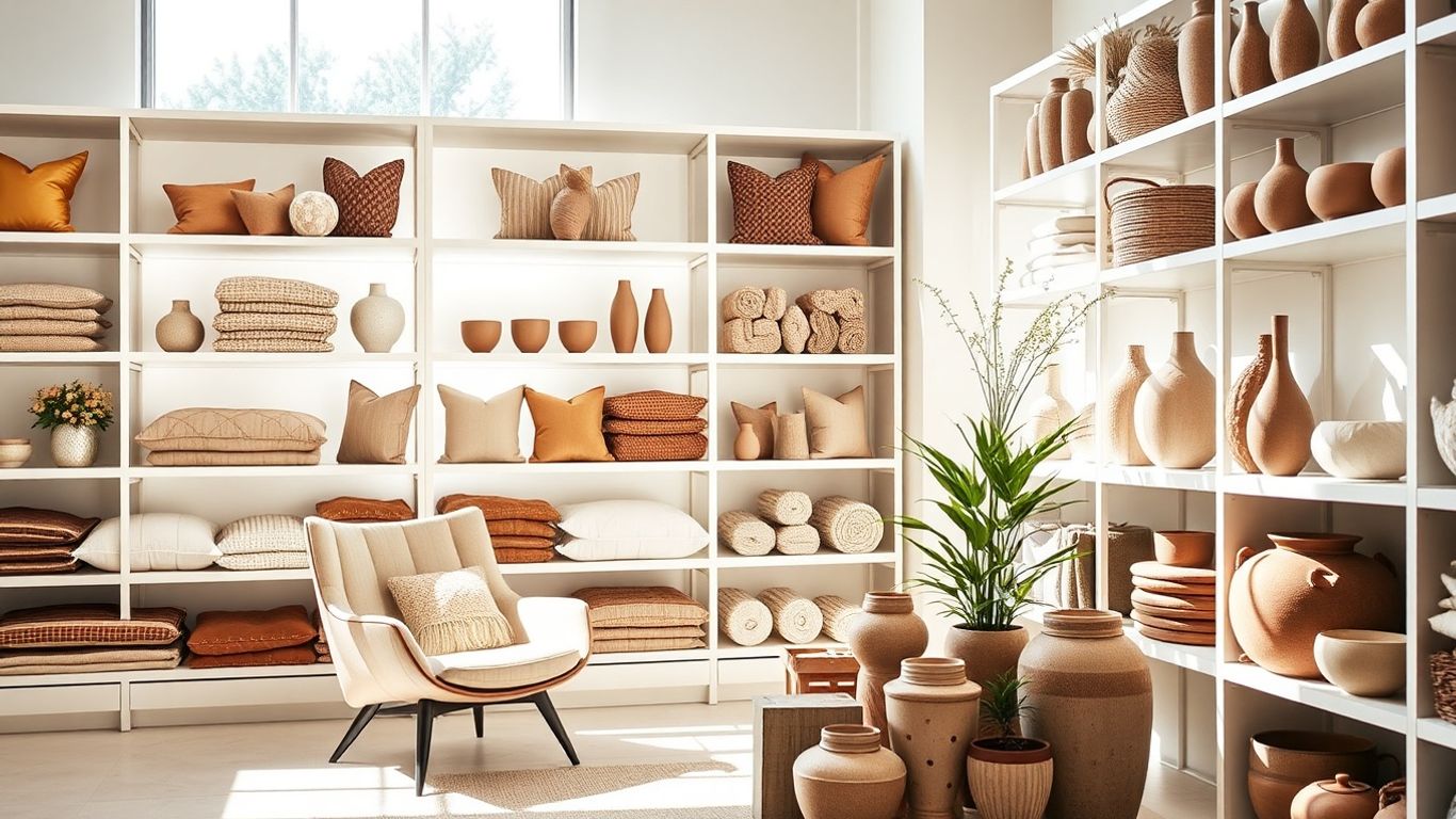 H&M Home store interior with decor items.