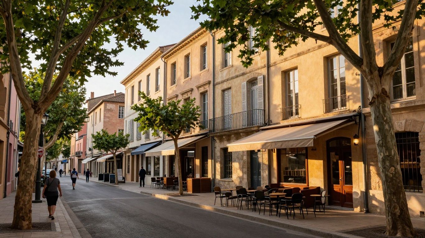 Ruelles du centre historique de Montpellier au matin