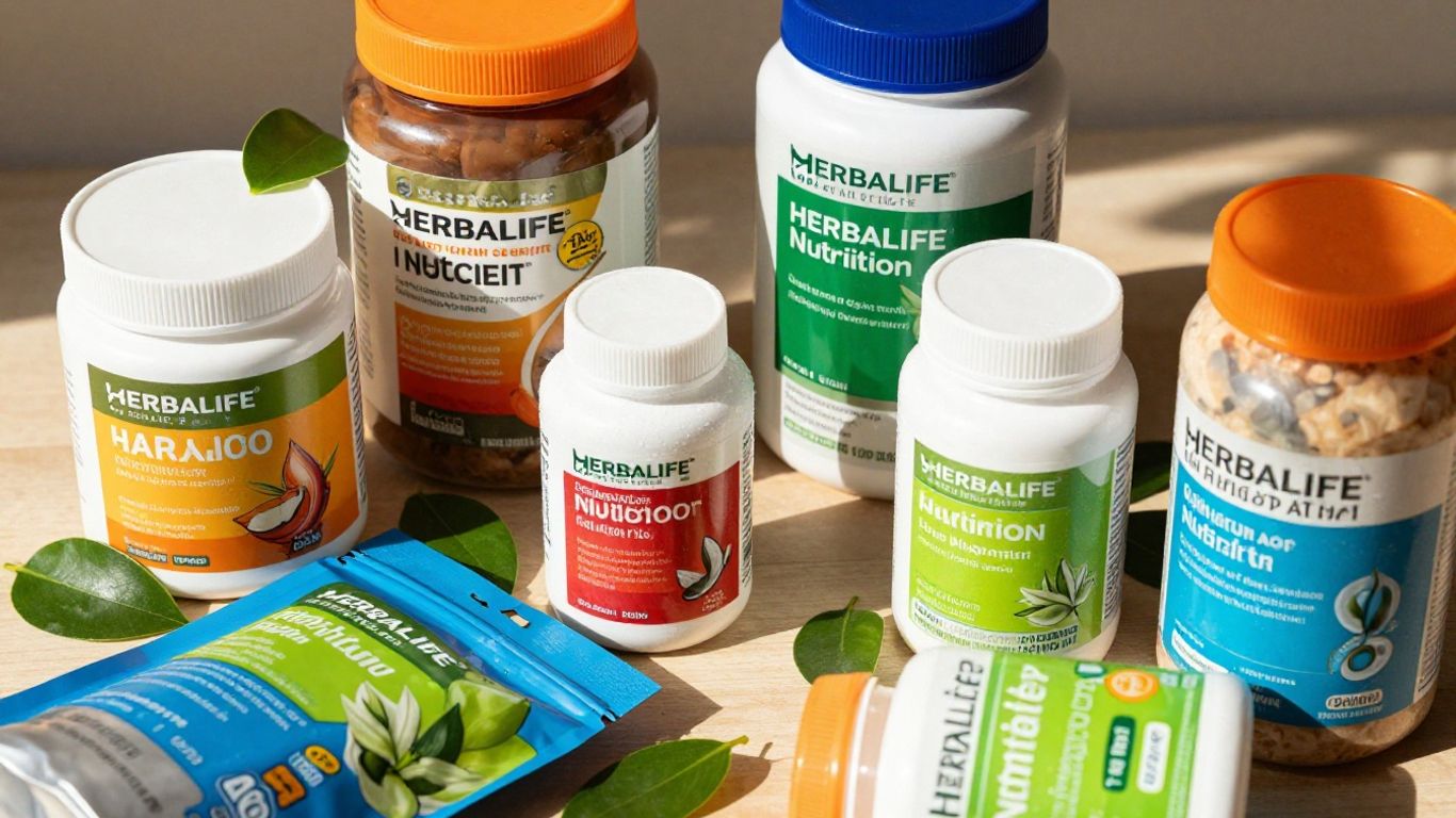 Herbalife Nutrition products with natural elements.