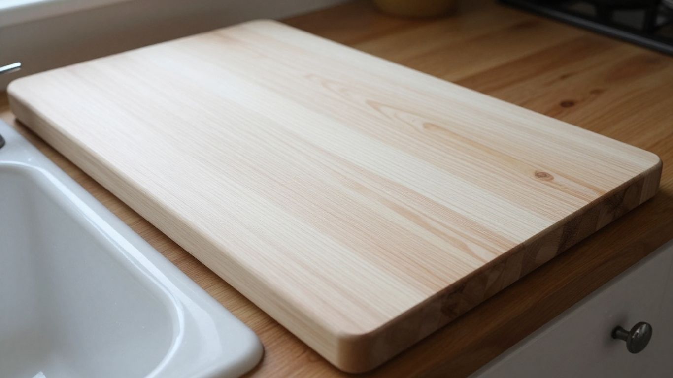 End-grain maple board with square block pattern