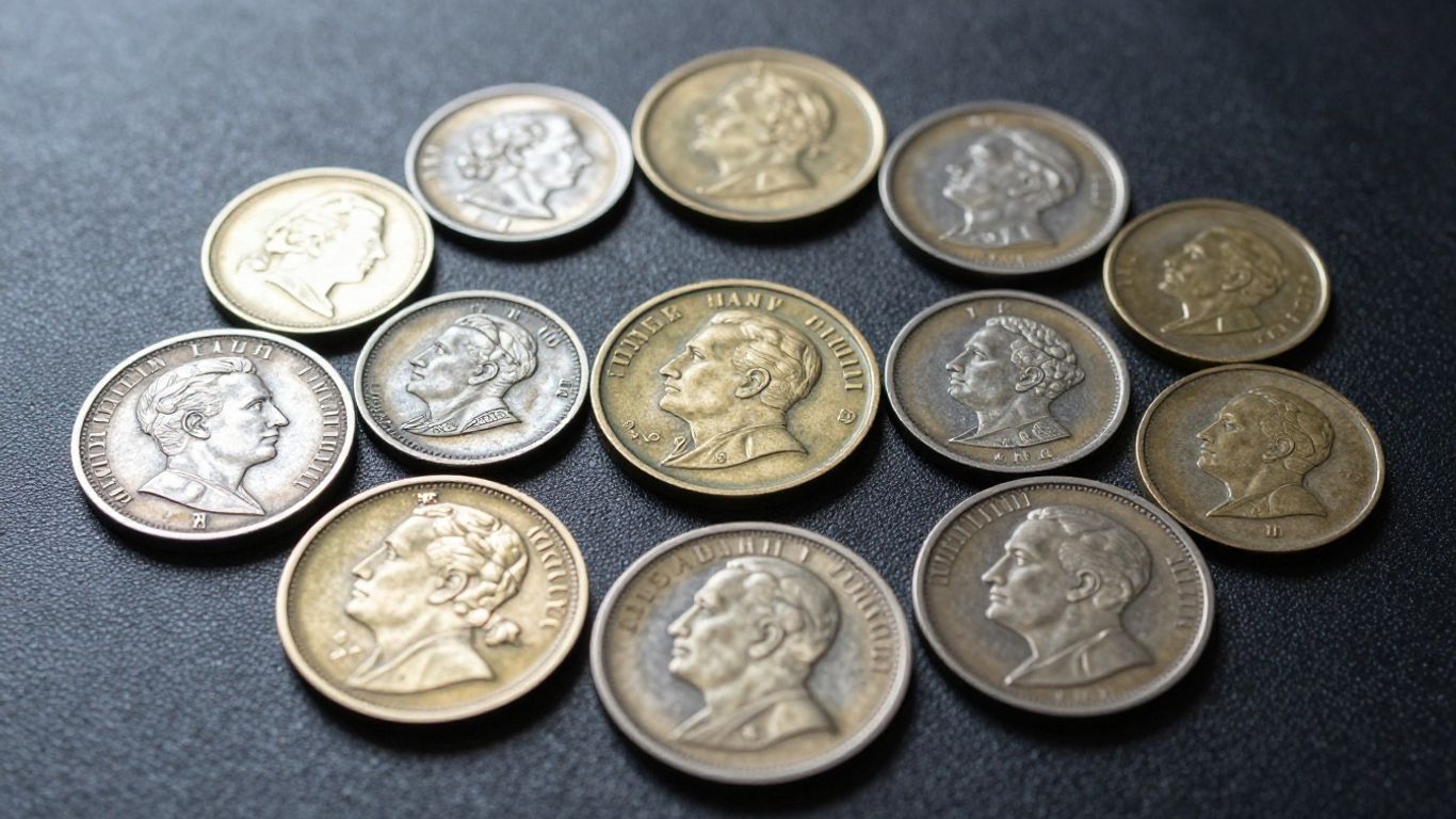 Collection of diverse Asian coins