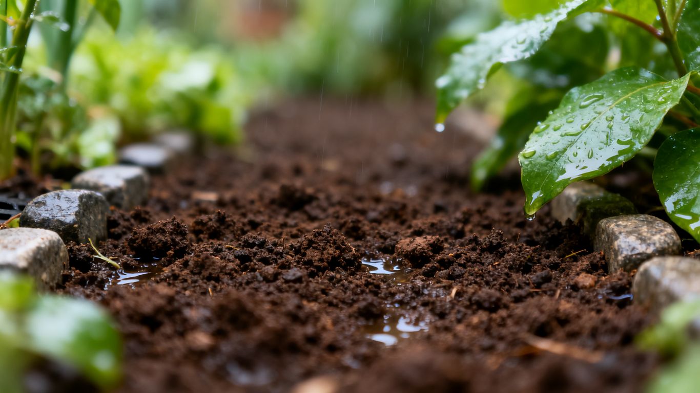 Wasserdurchlässiger Boden im Garten