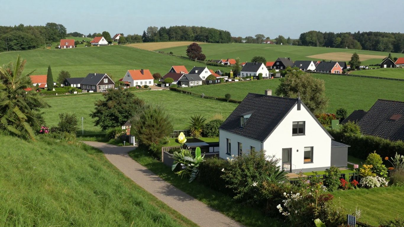 Droomwoning in het glooiende landschap van Limburg.