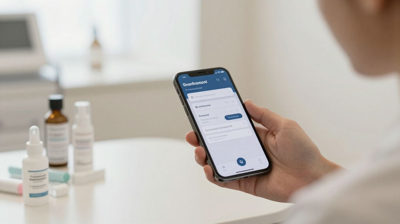 Aesthetic clinic consultation page on mobile