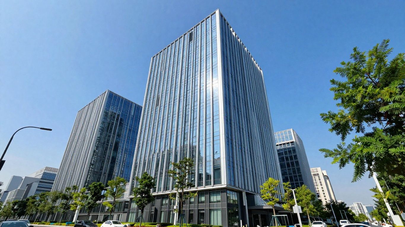 Generation Development Group building exterior, modern architecture, sunny day.