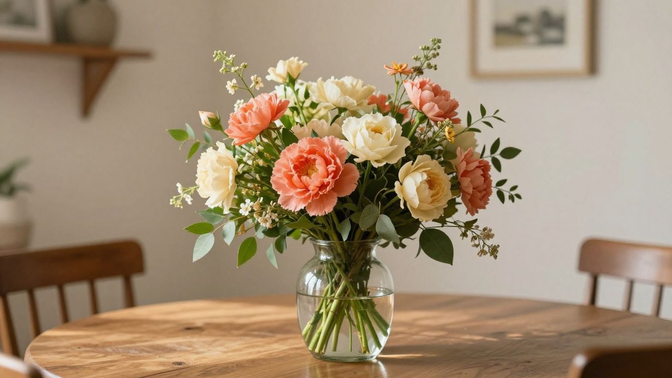 Seasonal bouquet in a sunny Seabrook home