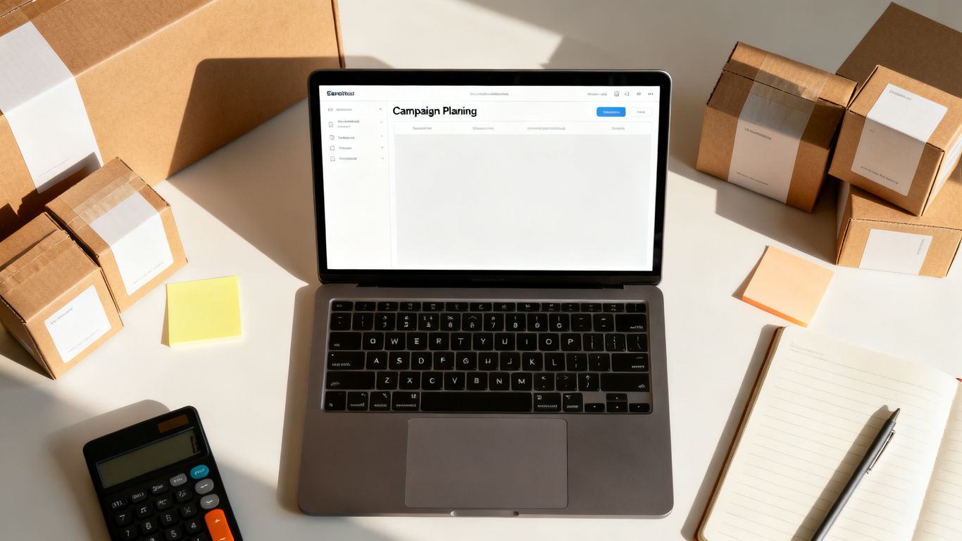 Amazon advertising campaign planning workspace