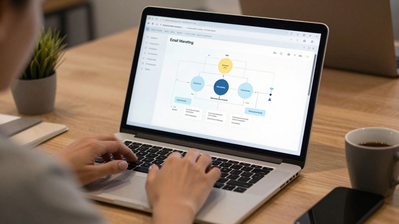 A series of automated email stages and customer responses
