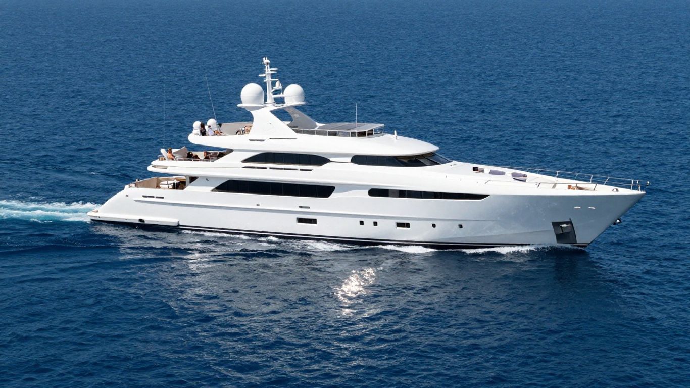 Superyacht Parsifal III sailing in the Mediterranean Sea.