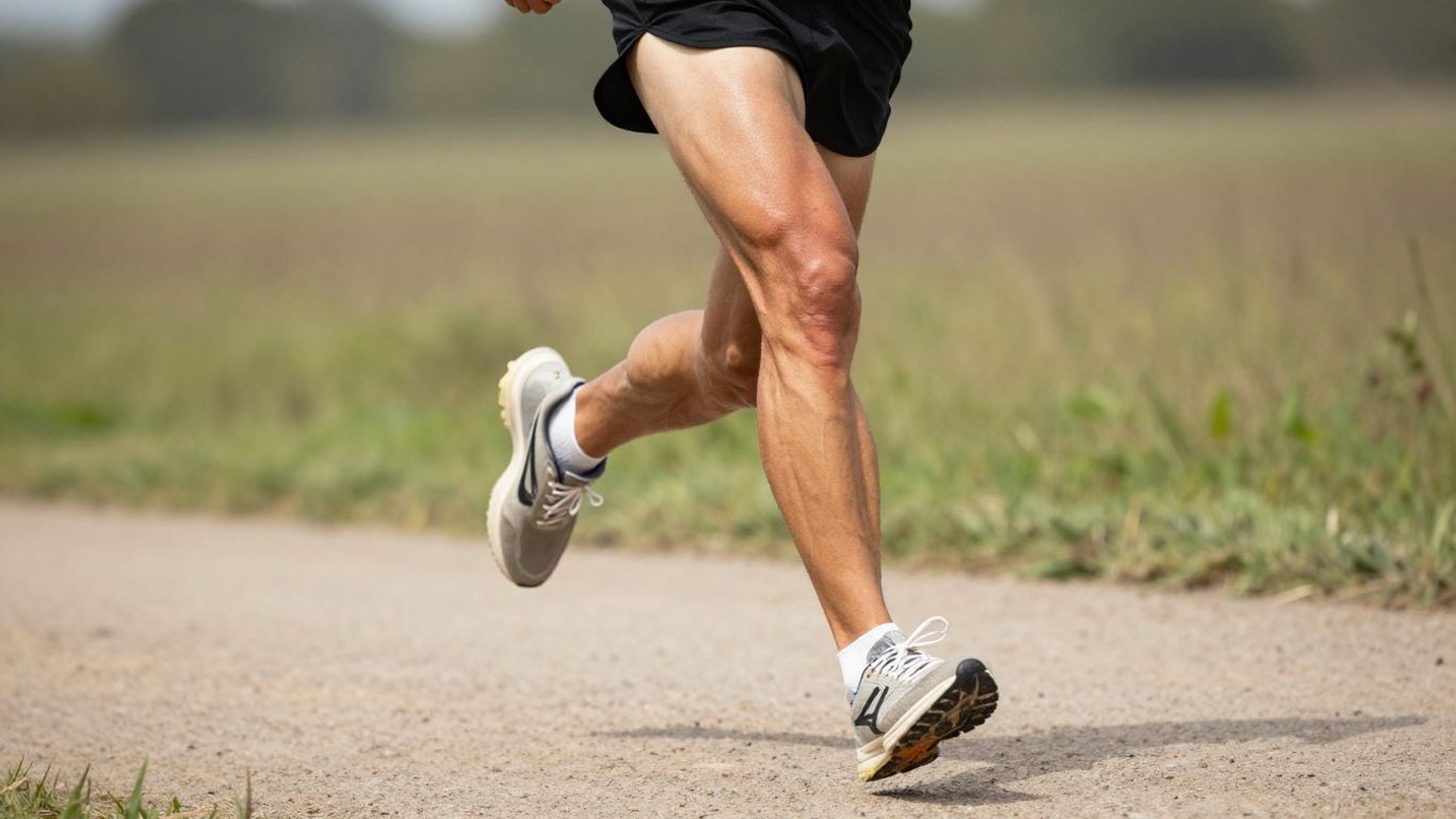 Runner experiencing glute pain during a run.