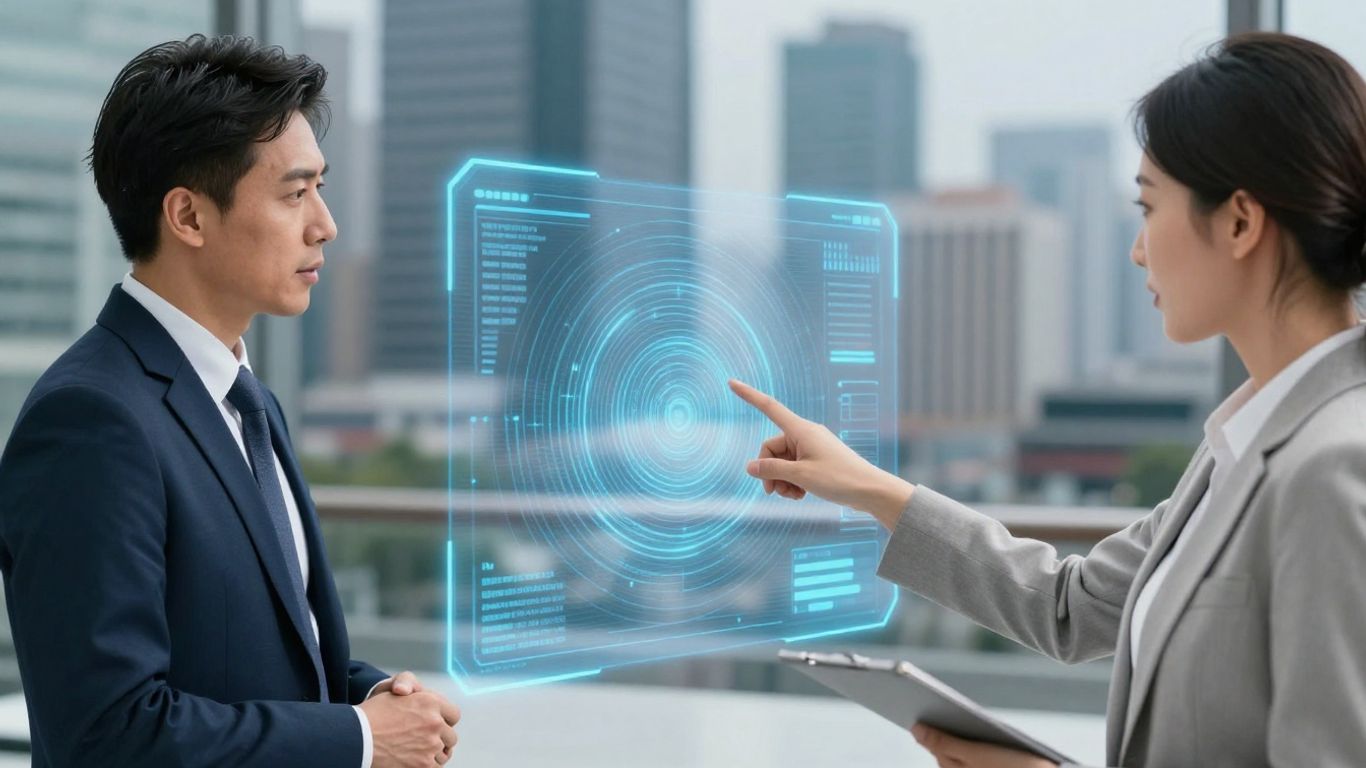 AI consultant and agency professionals discussing strategy.