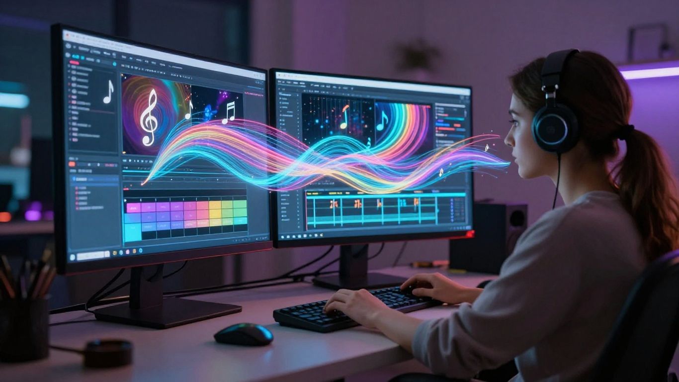 AI music and video creation interface