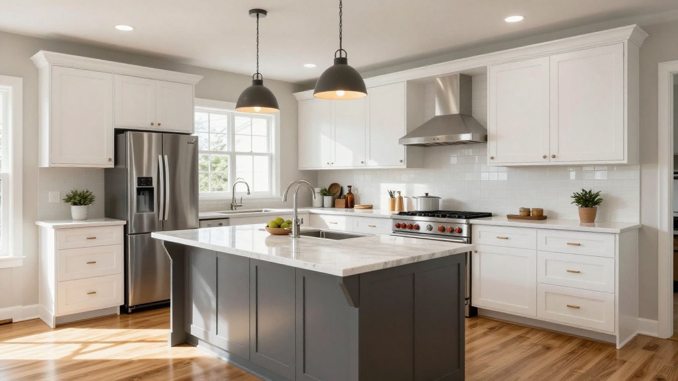 Modern kitchen renovation in Suwanee, Georgia.