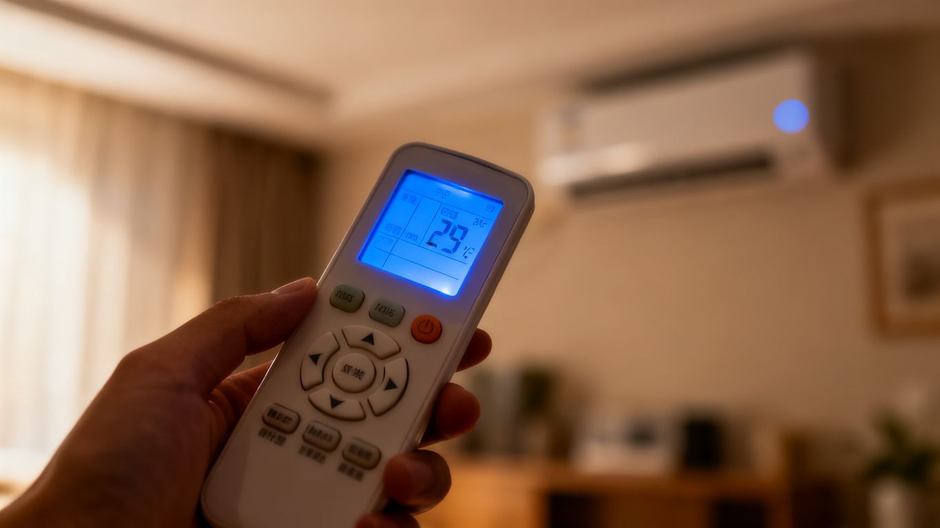 A clear view of an air conditioning control panel