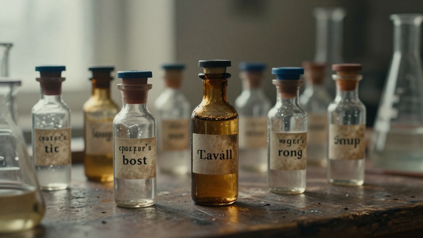 Medieval research SARMs vials and lab equipment
