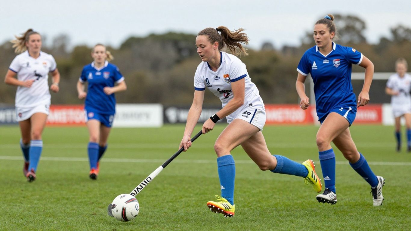 Dianella White Eagles players in action on a football pitch.