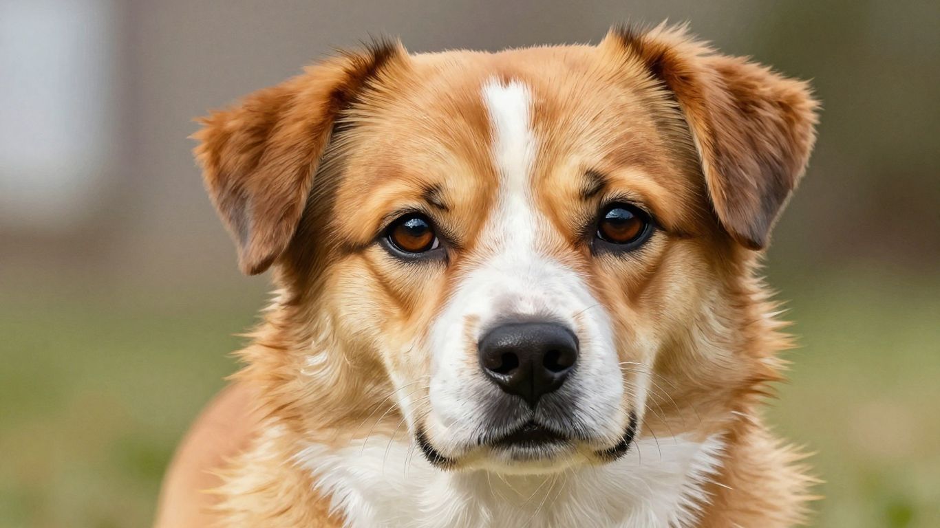 Custom pet portrait of a dog, painted artwork