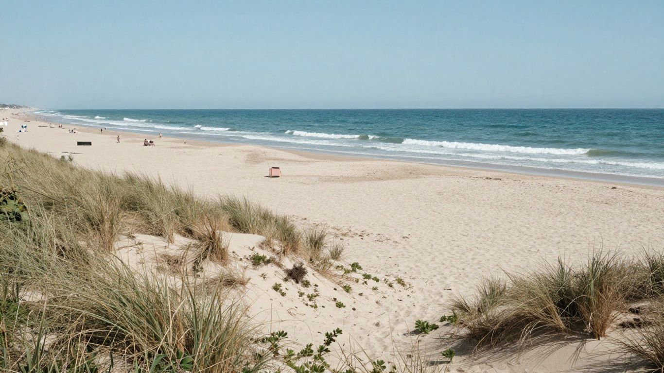 Sandy Mediterranean beach near Sète