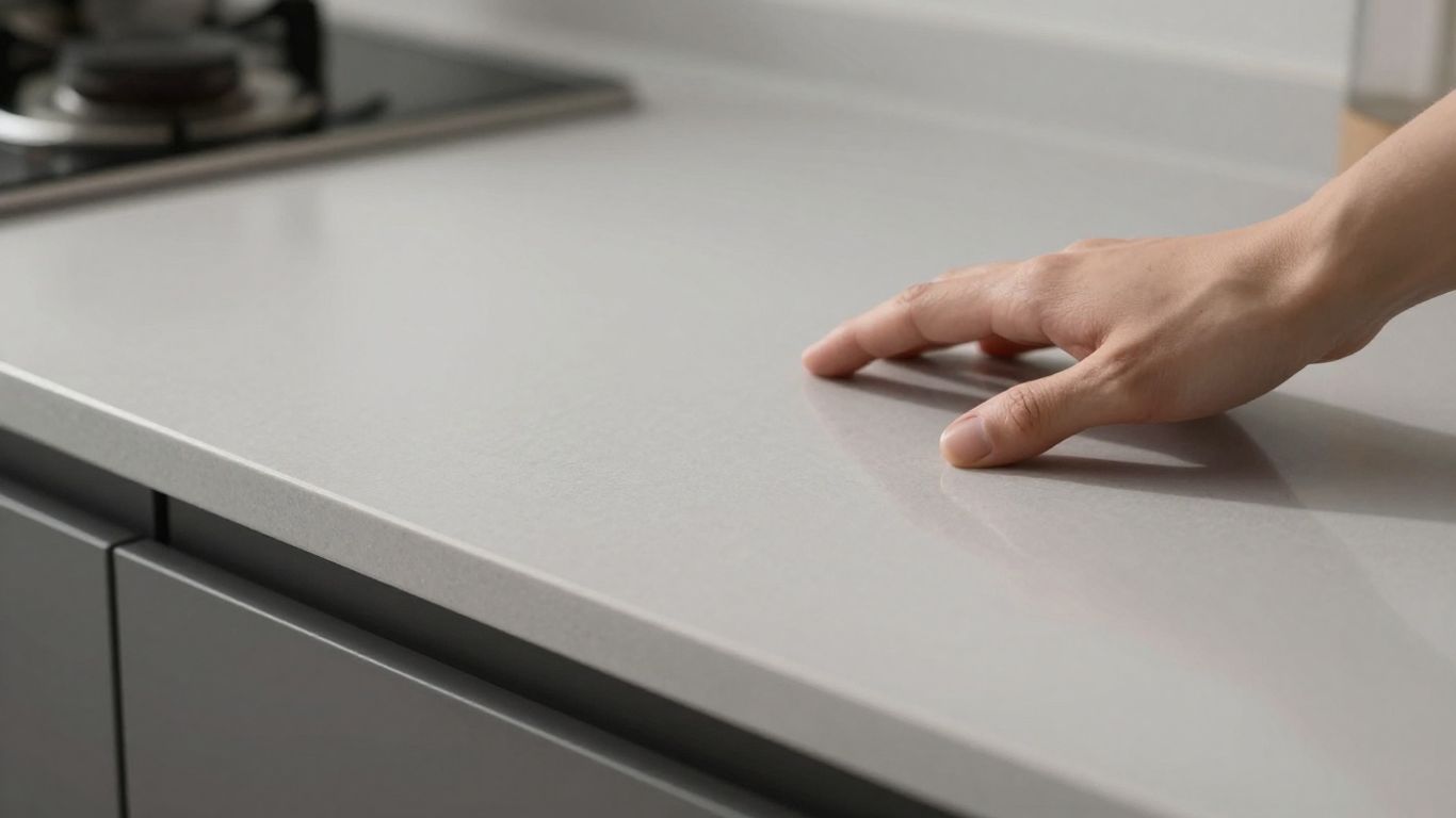Kitchen countertop depth and accessibility in a modern home.