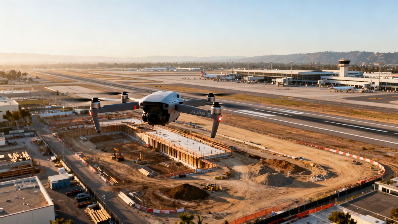 Drone flight planning near San Jose Airport