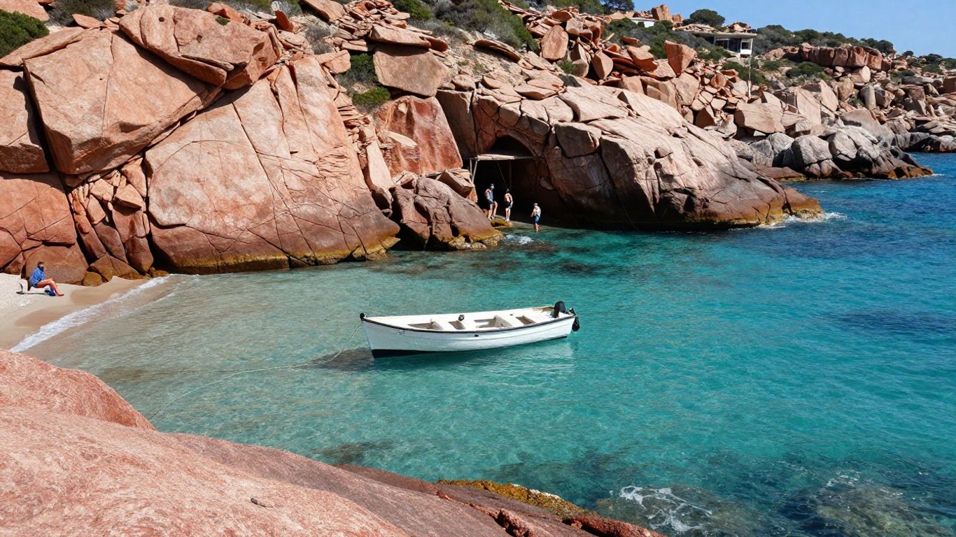 Turquoise water over Corsican rocky reefs