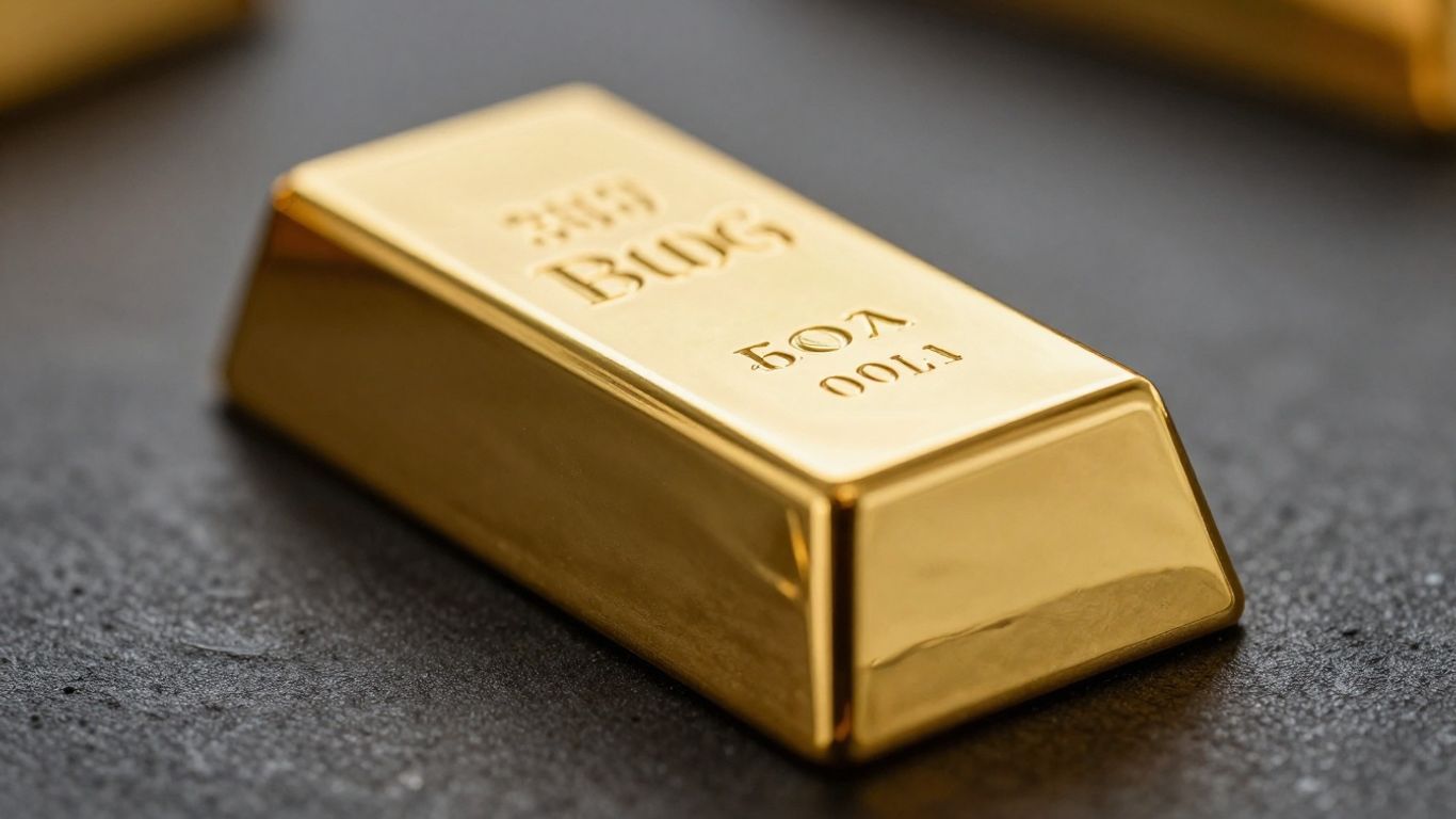 Close-up of a gold bar.