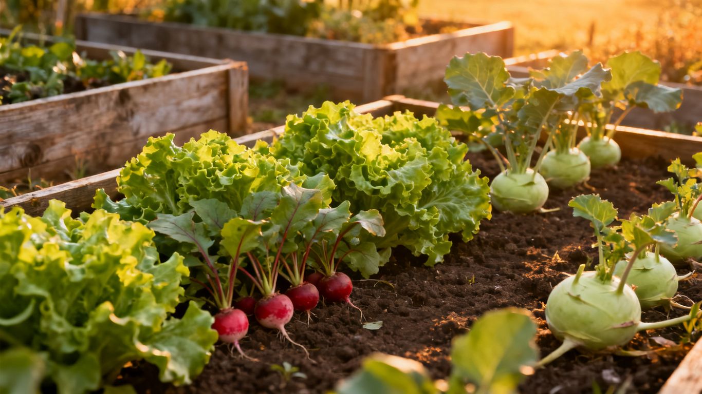 Frische Ernte aus dem Gemüsegarten