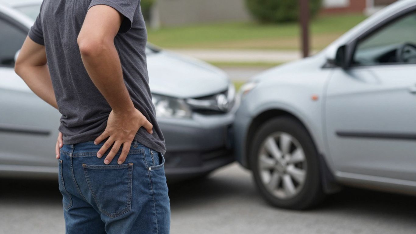 Car accident victim with back pain in Newnan.