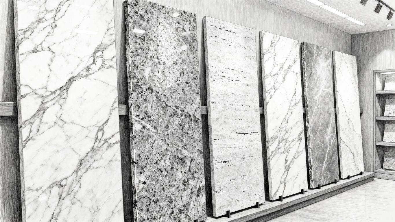 High quality luxury marble slab selection process