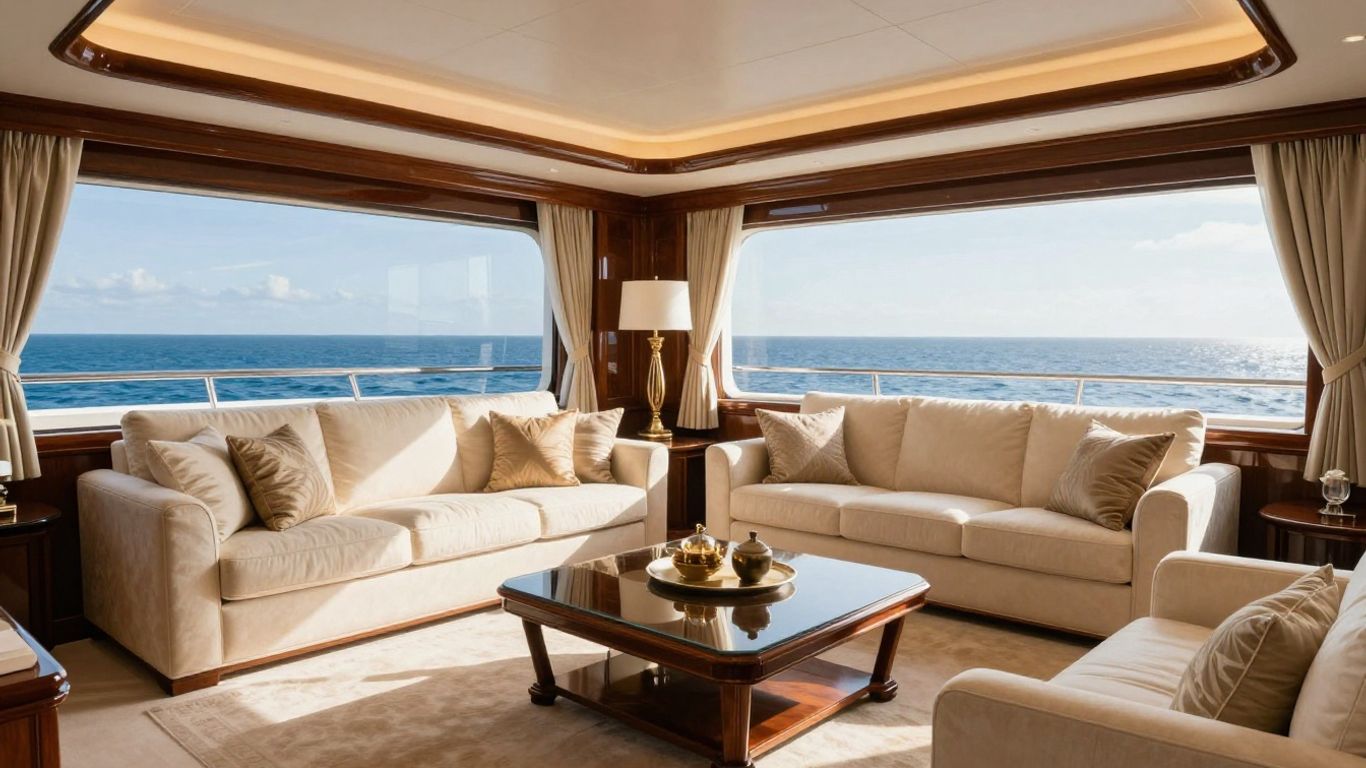 Luxurious Kismet yacht master suite interior design