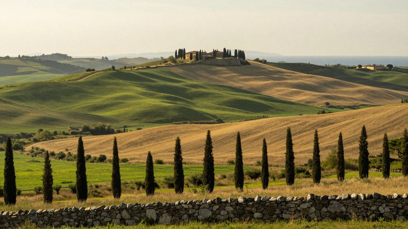 Rolling Marche hills beyond Recanati