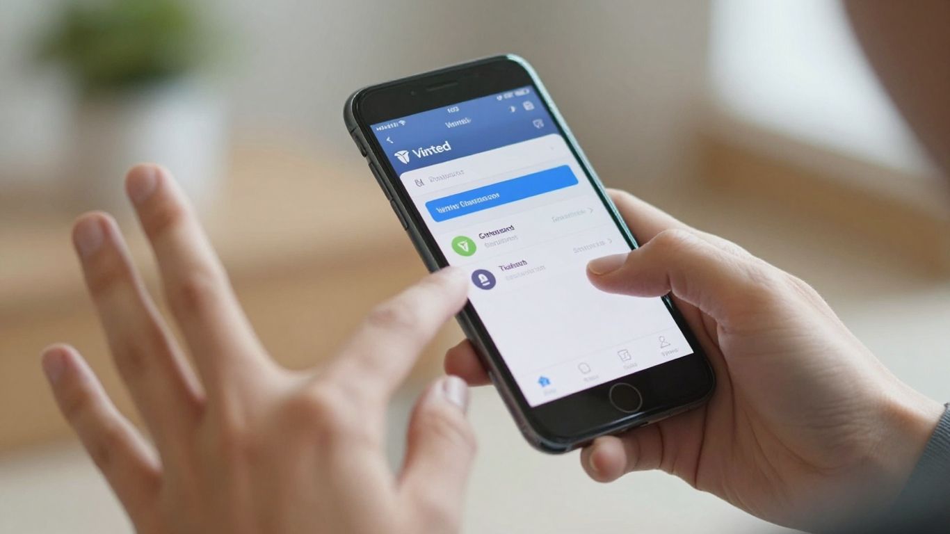 Vinted Betrugsmaschen: Smartphone mit Vinted App wird angegriffen