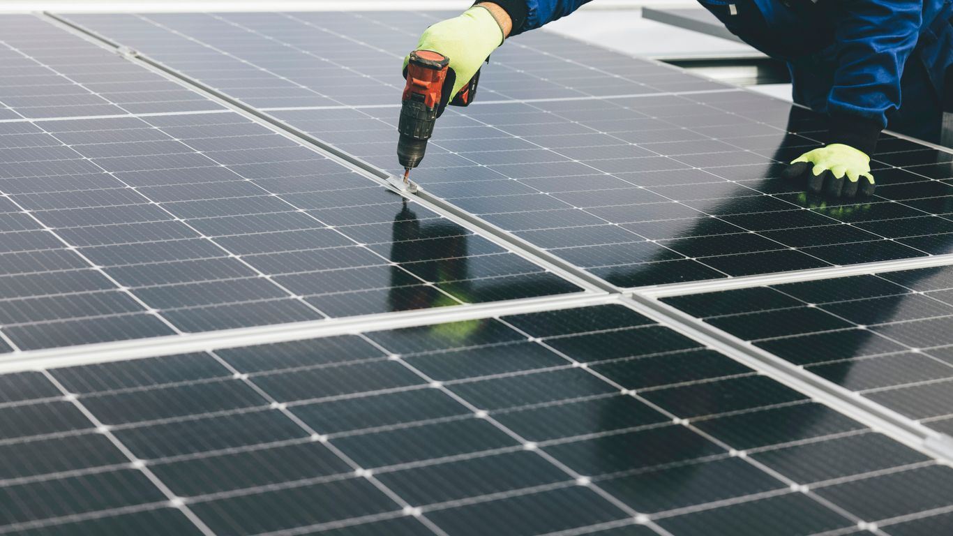Satellite solar panel construction