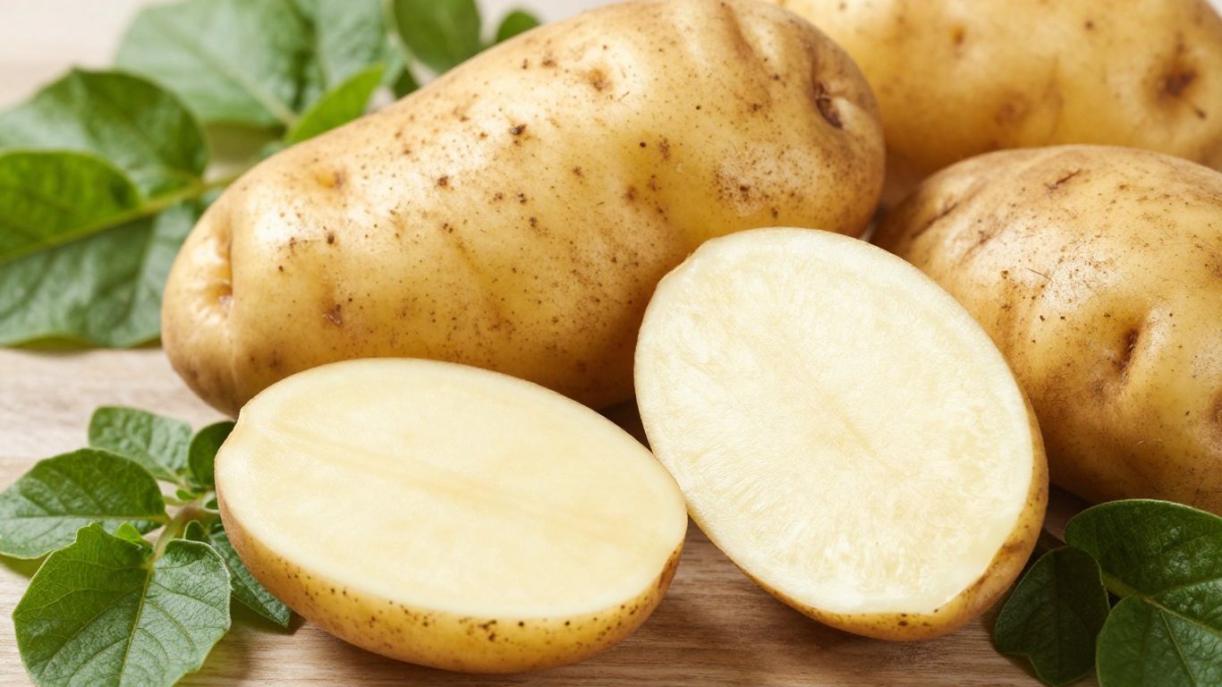 Biologische aardappelen, vers geoogst en klaar voor gebruik.