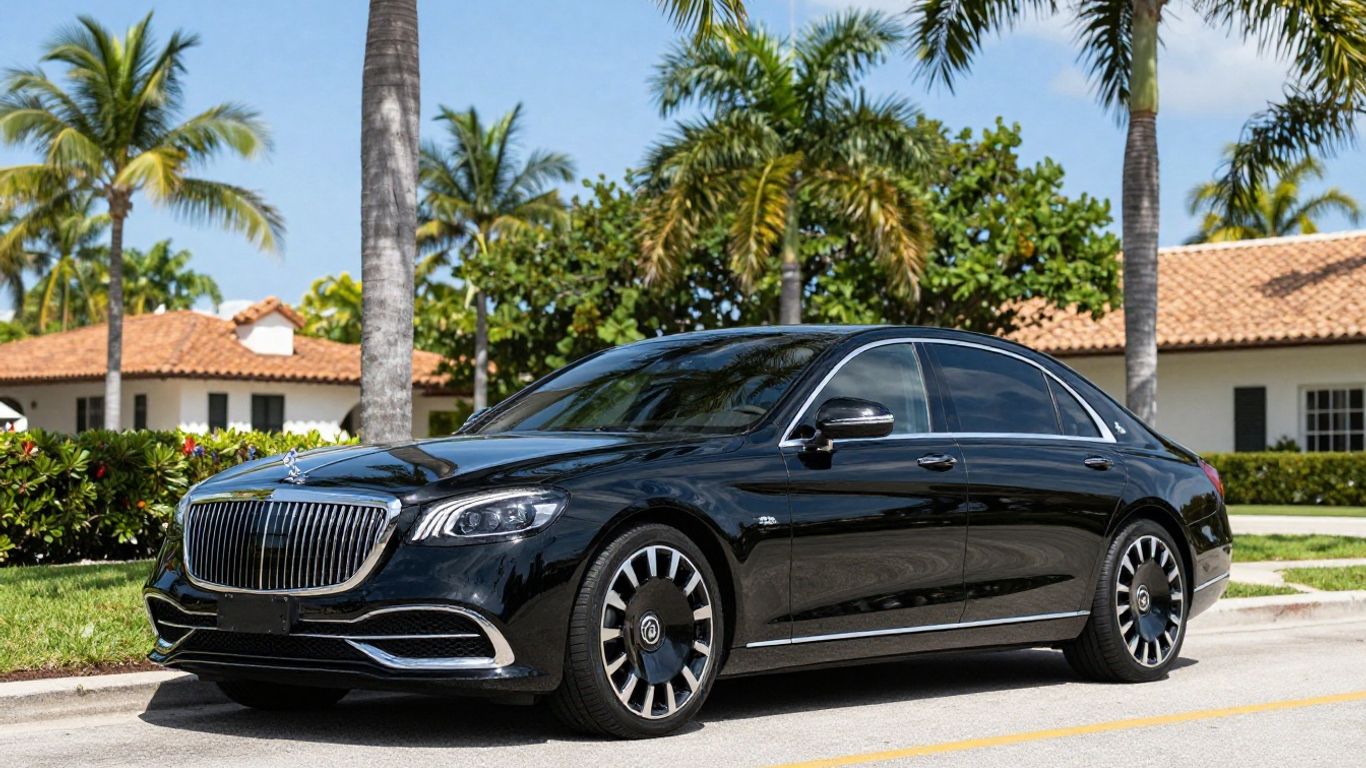 Luxury car parked in West Palm Beach.