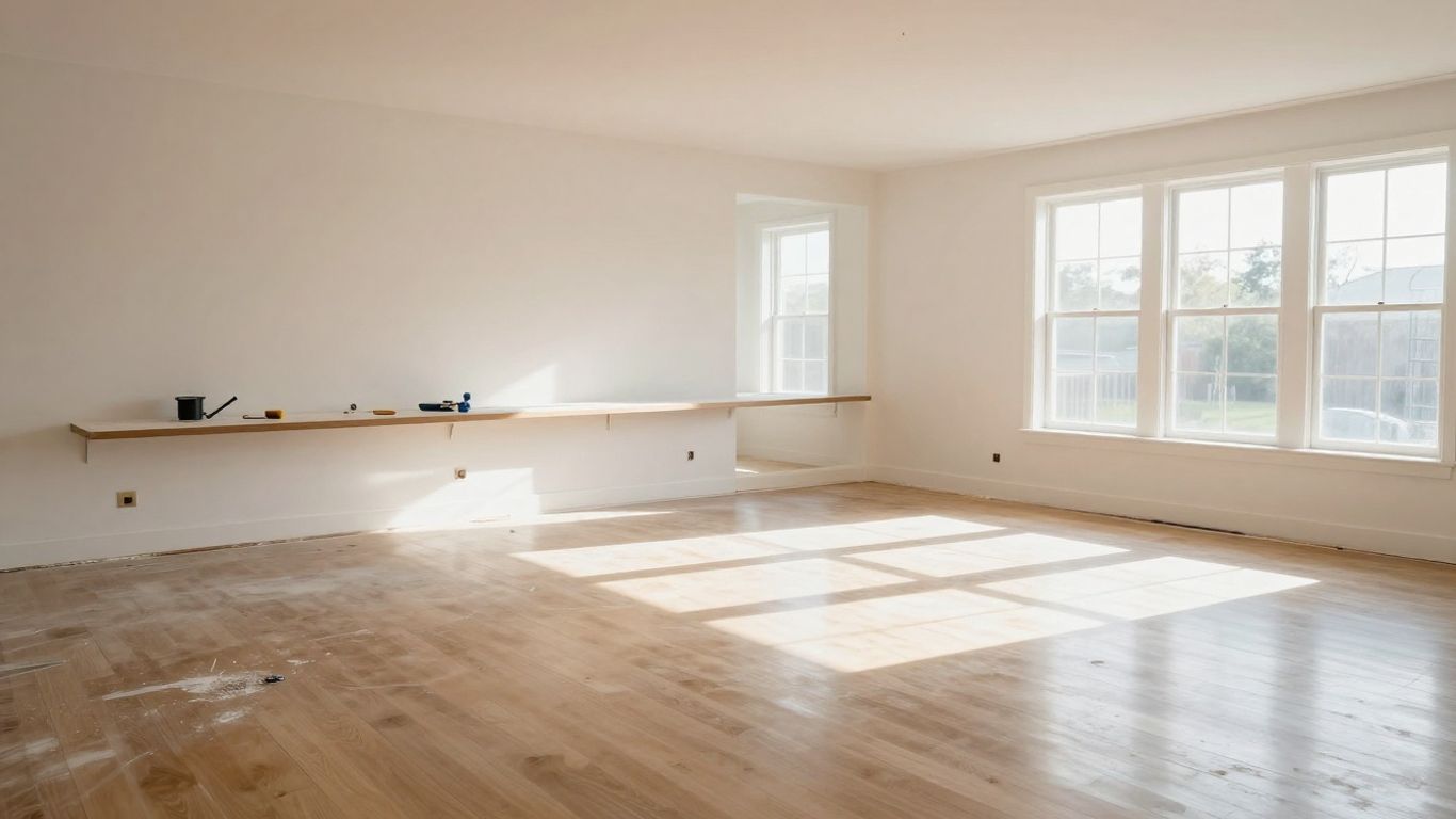 Clean interior surfaces after construction cleanup.