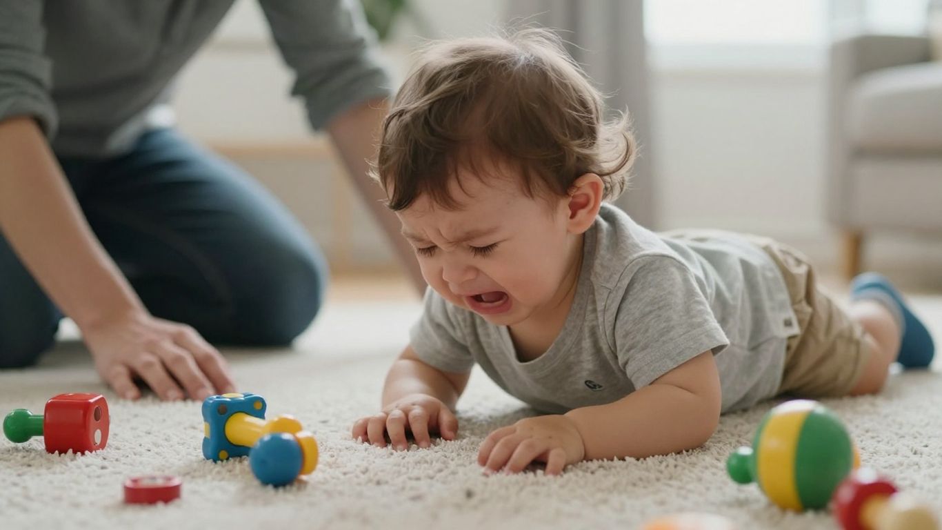 Toddler having a meltdown at home