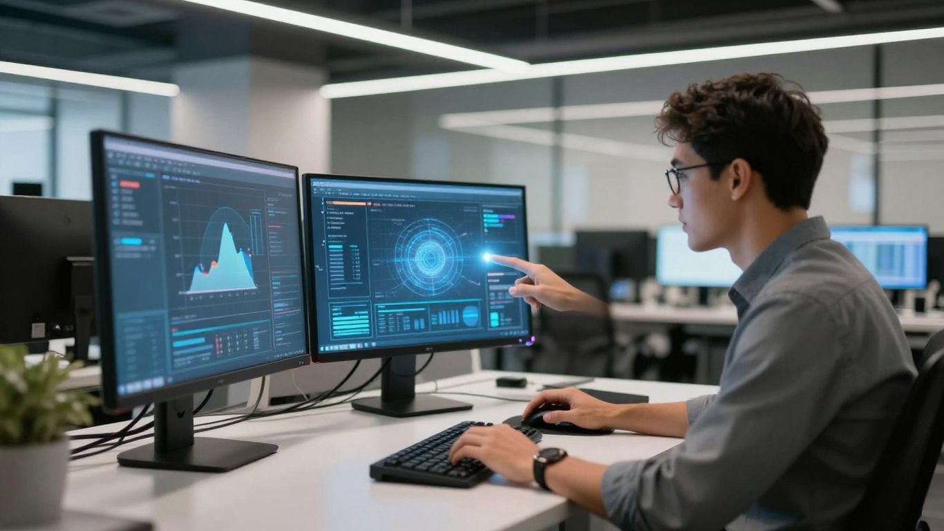 Professional using technology to speed up lead follow-up.