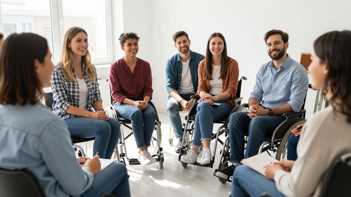 People with disabilities engaging in community activities.