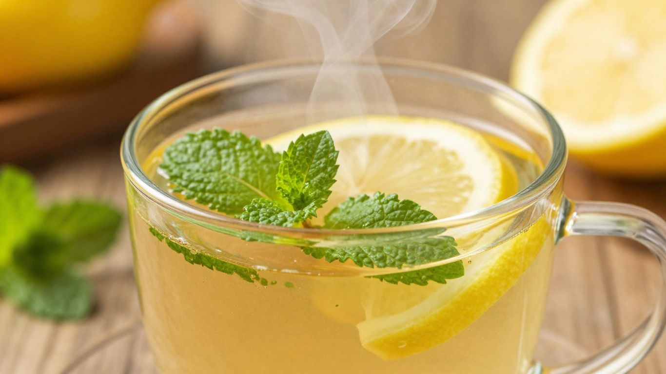 Herbalife tea with mint and lemon