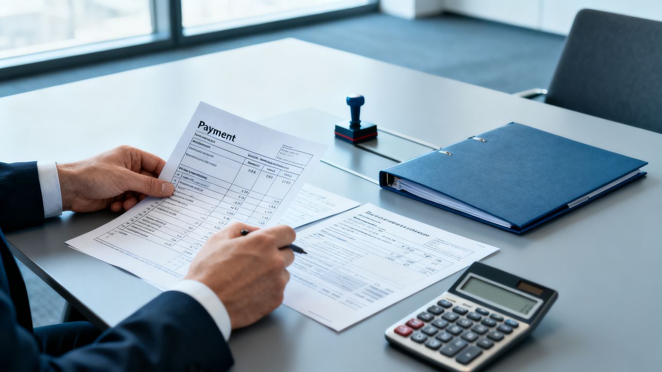 Ausschüttungsprozess mit Kalender und Finanzordner