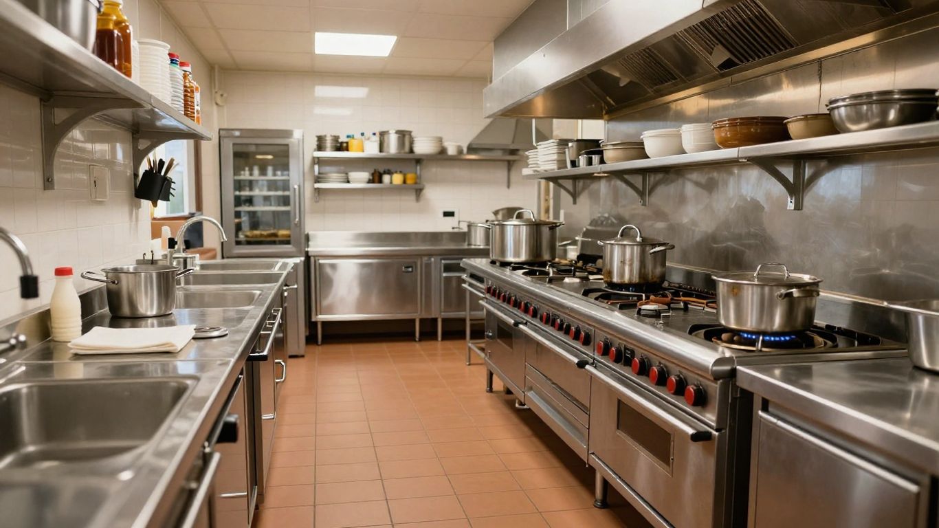 Cuisine professionnelle propre et bien entretenue