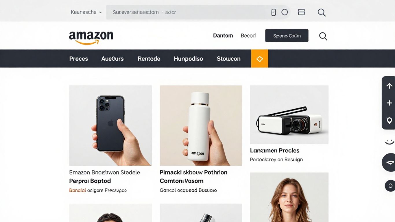 Amazon product listing with upward trend visual