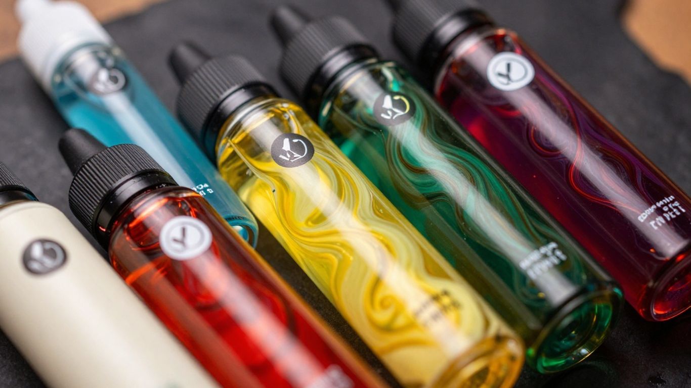 Färgglada Vont vape-smaker i en tilltalande arrangemang.