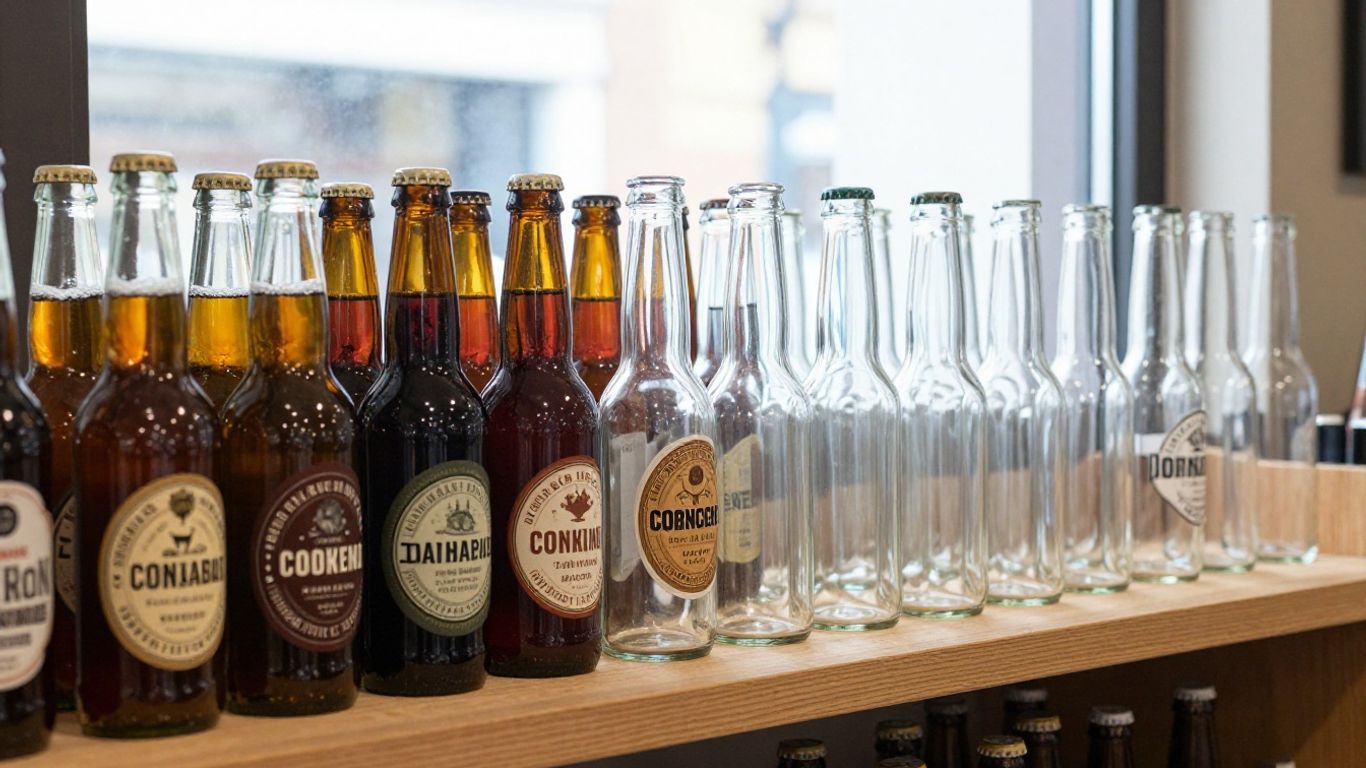 Bottle selection at a craft shop