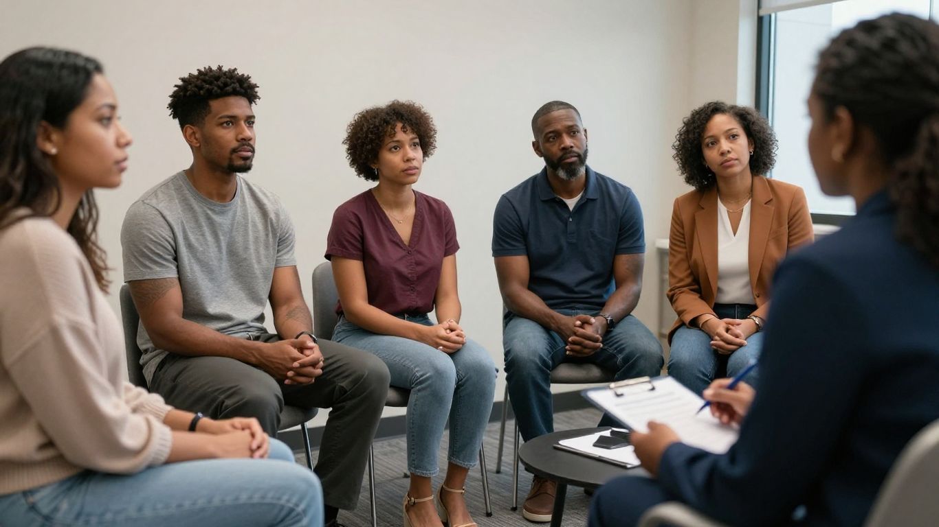 Diverse Americans discussing plastic surgery options with a professional.